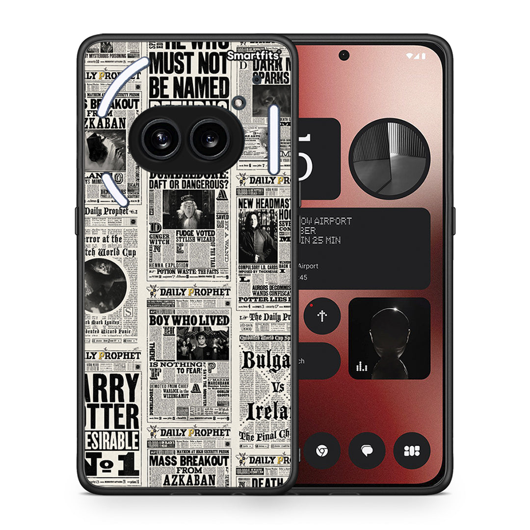 Θήκη Nothing Phone 2a Harry Paper από τη Smartfits με σχέδιο στο πίσω μέρος και μαύρο περίβλημα | Nothing Phone 2a Harry Paper case with colorful back and black bezels