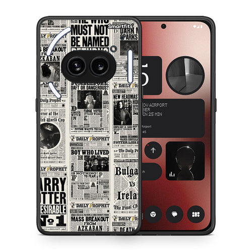 Θήκη Nothing Phone 2a Harry Paper από τη Smartfits με σχέδιο στο πίσω μέρος και μαύρο περίβλημα | Nothing Phone 2a Harry Paper case with colorful back and black bezels