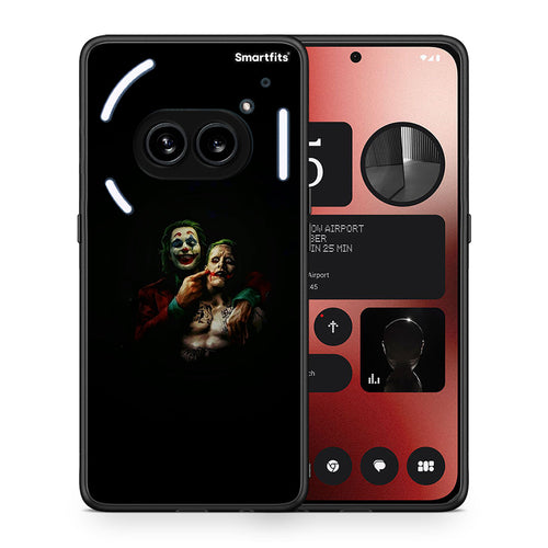 Θήκη Nothing Phone 2a Clown Hero από τη Smartfits με σχέδιο στο πίσω μέρος και μαύρο περίβλημα | Nothing Phone 2a Clown Hero case with colorful back and black bezels
