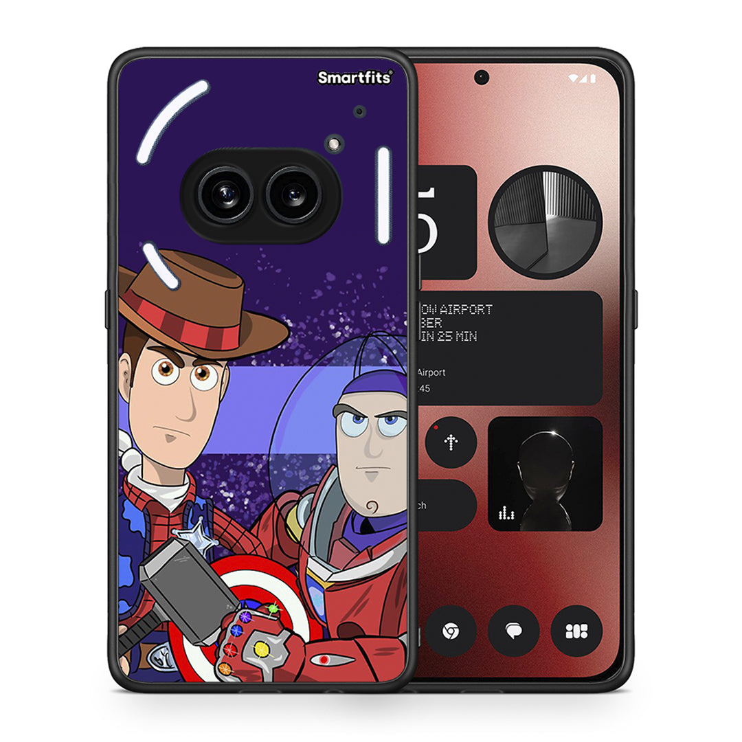Θήκη Nothing Phone 2a Infinity Story από τη Smartfits με σχέδιο στο πίσω μέρος και μαύρο περίβλημα | Nothing Phone 2a Infinity Story case with colorful back and black bezels