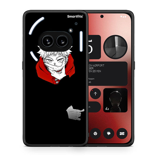 Θήκη Nothing Phone 2a Itadori Anime από τη Smartfits με σχέδιο στο πίσω μέρος και μαύρο περίβλημα | Nothing Phone 2a Itadori Anime case with colorful back and black bezels
