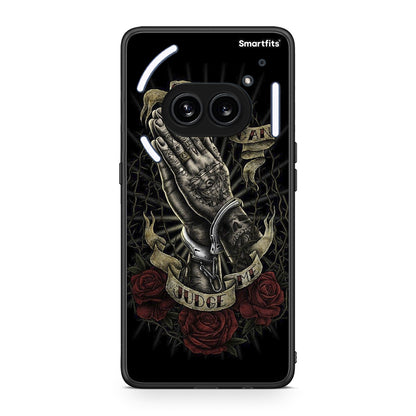 Nothing Phone 2a Judge By God θήκη από τη Smartfits με σχέδιο στο πίσω μέρος και μαύρο περίβλημα | Smartphone case with colorful back and black bezels by Smartfits