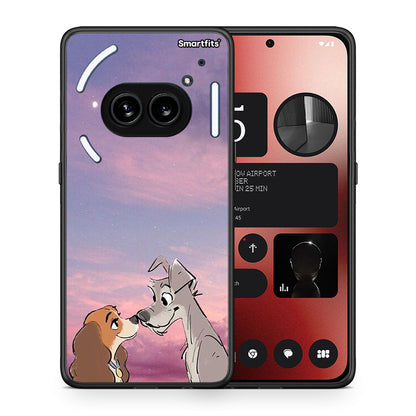 Θήκη Nothing Phone 2a Lady And Tramp από τη Smartfits με σχέδιο στο πίσω μέρος και μαύρο περίβλημα | Nothing Phone 2a Lady And Tramp case with colorful back and black bezels