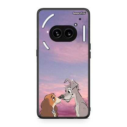 Nothing Phone 2a Lady And Tramp θήκη από τη Smartfits με σχέδιο στο πίσω μέρος και μαύρο περίβλημα | Smartphone case with colorful back and black bezels by Smartfits