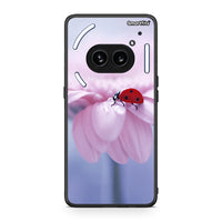 Thumbnail for Nothing Phone 2a Ladybug Flower θήκη από τη Smartfits με σχέδιο στο πίσω μέρος και μαύρο περίβλημα | Smartphone case with colorful back and black bezels by Smartfits