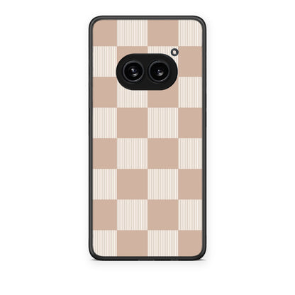 Θήκη Nothing Phone 2a Latte and Cream Striped Checks από τη Smartfits με σχέδιο στο πίσω μέρος και μαύρο περίβλημα | Nothing Phone 2a Latte and Cream Striped Checks case with colorful back and black bezels