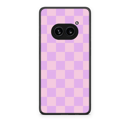 Θήκη Nothing Phone 2a Lavender and Pink Checkerboard από τη Smartfits με σχέδιο στο πίσω μέρος και μαύρο περίβλημα | Nothing Phone 2a Lavender and Pink Checkerboard case with colorful back and black bezels