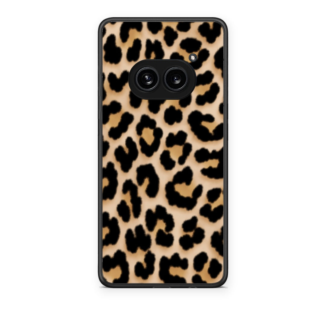 Θήκη Nothing Phone 2a Leopard Print Tan Small από τη Smartfits με σχέδιο στο πίσω μέρος και μαύρο περίβλημα | Nothing Phone 2a Leopard Print Tan Small case with colorful back and black bezels