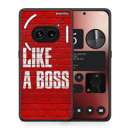 Θήκη Nothing Phone 2a Like A Boss από τη Smartfits με σχέδιο στο πίσω μέρος και μαύρο περίβλημα | Nothing Phone 2a Like A Boss case with colorful back and black bezels