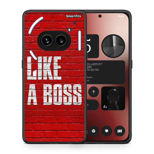 Θήκη Nothing Phone 2a Like A Boss από τη Smartfits με σχέδιο στο πίσω μέρος και μαύρο περίβλημα | Nothing Phone 2a Like A Boss case with colorful back and black bezels