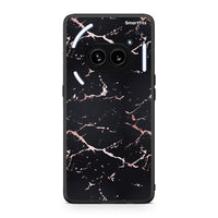 Thumbnail for 4 - Nothing Phone 2a Black Rosegold Marble case, cover, bumper