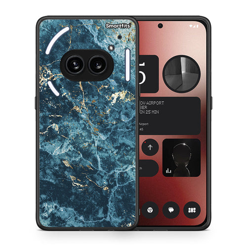 Θήκη Nothing Phone 2a Marble Blue από τη Smartfits με σχέδιο στο πίσω μέρος και μαύρο περίβλημα | Nothing Phone 2a Marble Blue case with colorful back and black bezels