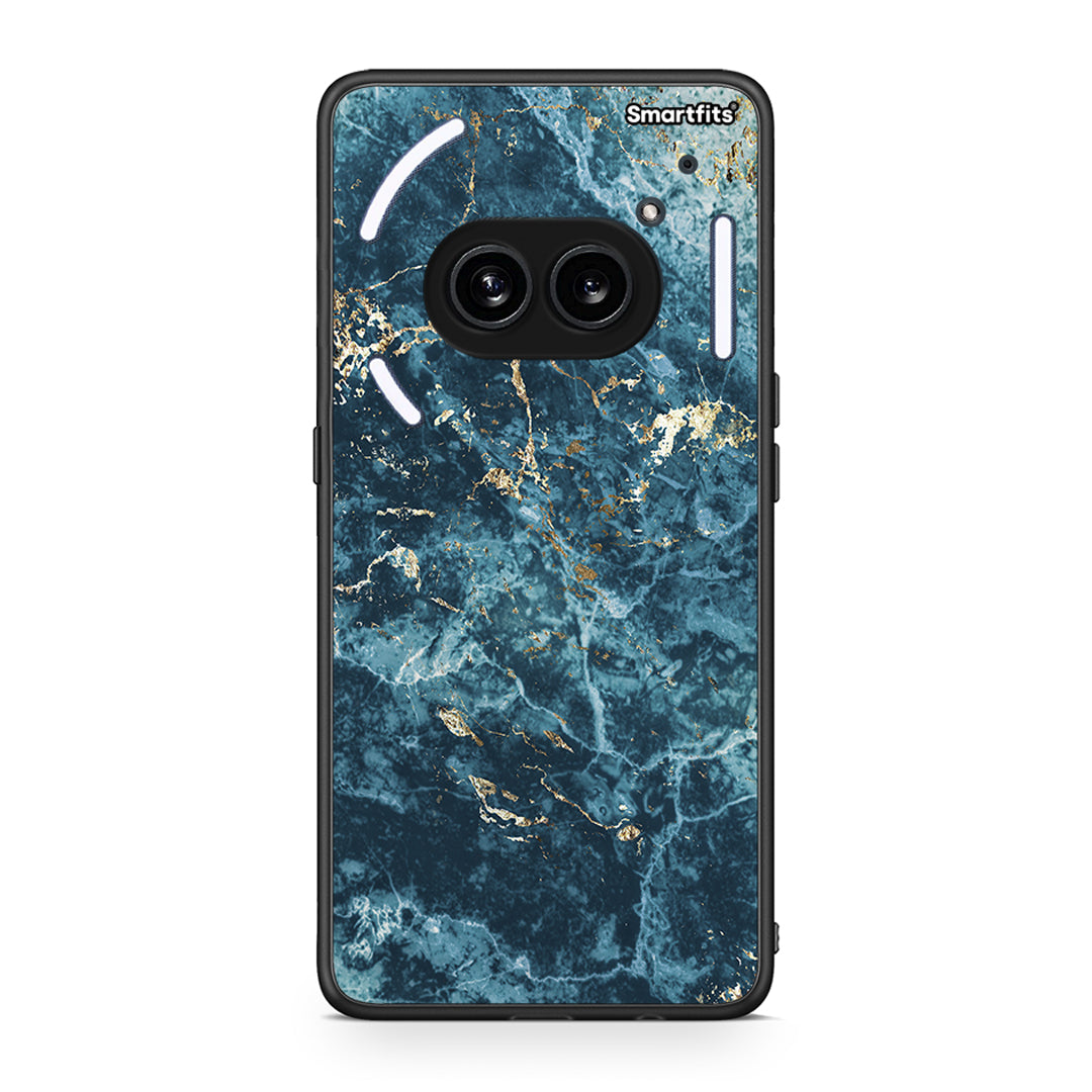 Nothing Phone 2a Marble Blue θήκη από τη Smartfits με σχέδιο στο πίσω μέρος και μαύρο περίβλημα | Smartphone case with colorful back and black bezels by Smartfits