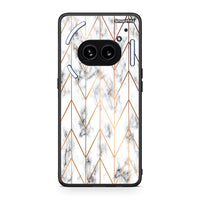 Thumbnail for 44 - Nothing Phone 2a Gold Geometric Marble case, cover, bumper