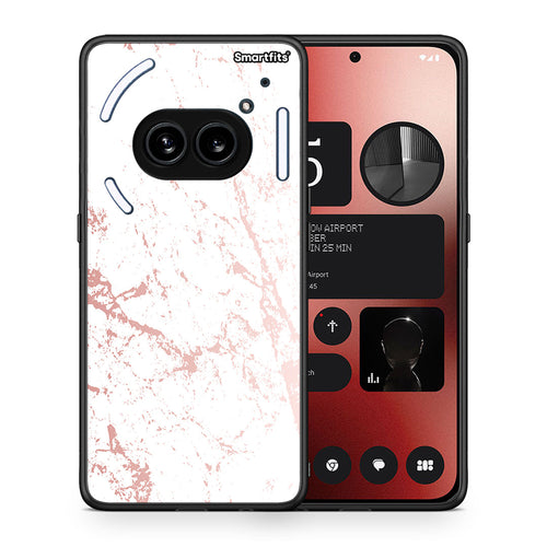 Θήκη Nothing Phone 2a Pink Splash Marble από τη Smartfits με σχέδιο στο πίσω μέρος και μαύρο περίβλημα | Nothing Phone 2a Pink Splash Marble case with colorful back and black bezels