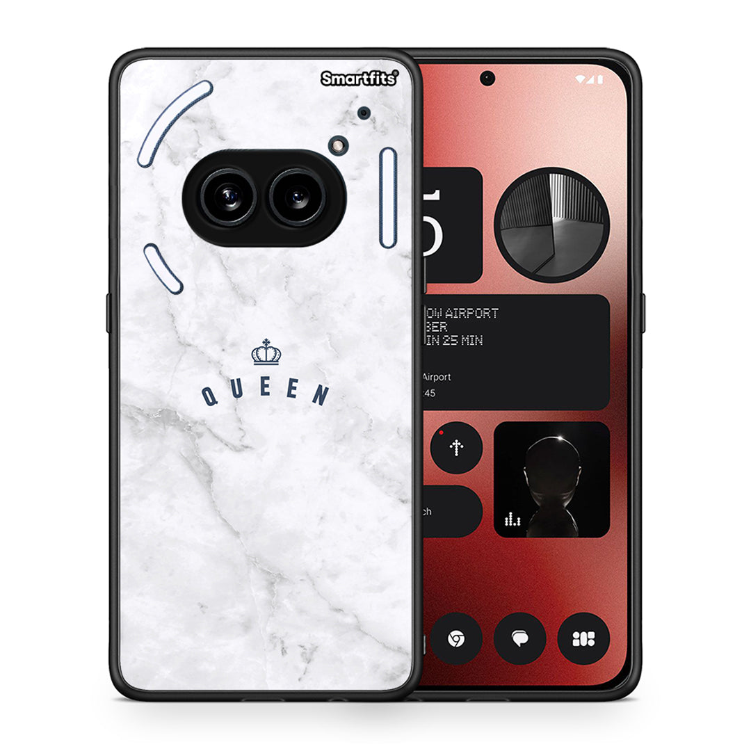 Θήκη Nothing Phone 2a Queen Marble από τη Smartfits με σχέδιο στο πίσω μέρος και μαύρο περίβλημα | Nothing Phone 2a Queen Marble case with colorful back and black bezels