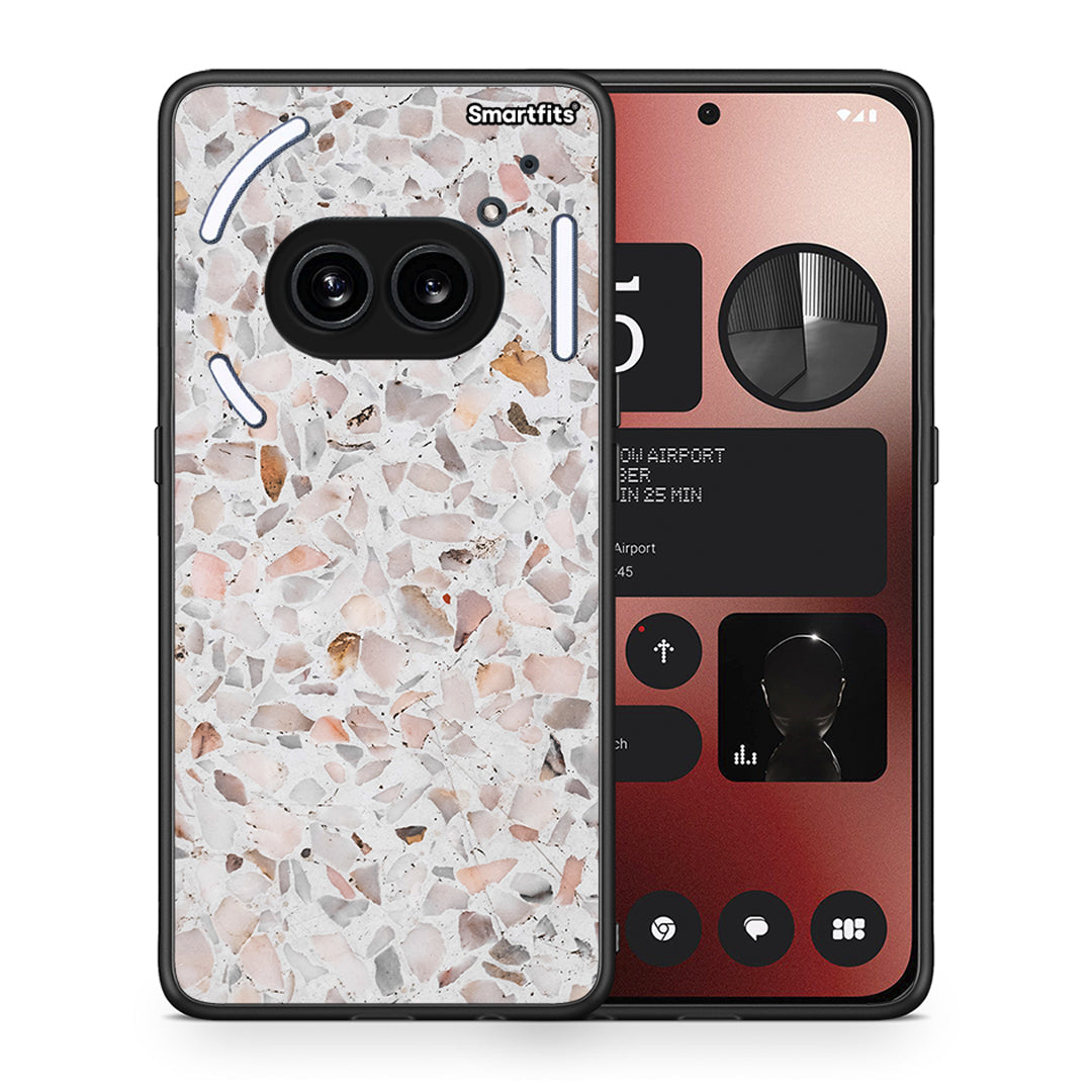 Θήκη Nothing Phone 2a Marble Terrazzo από τη Smartfits με σχέδιο στο πίσω μέρος και μαύρο περίβλημα | Nothing Phone 2a Marble Terrazzo case with colorful back and black bezels