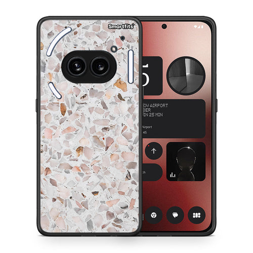 Θήκη Nothing Phone 2a Marble Terrazzo από τη Smartfits με σχέδιο στο πίσω μέρος και μαύρο περίβλημα | Nothing Phone 2a Marble Terrazzo case with colorful back and black bezels