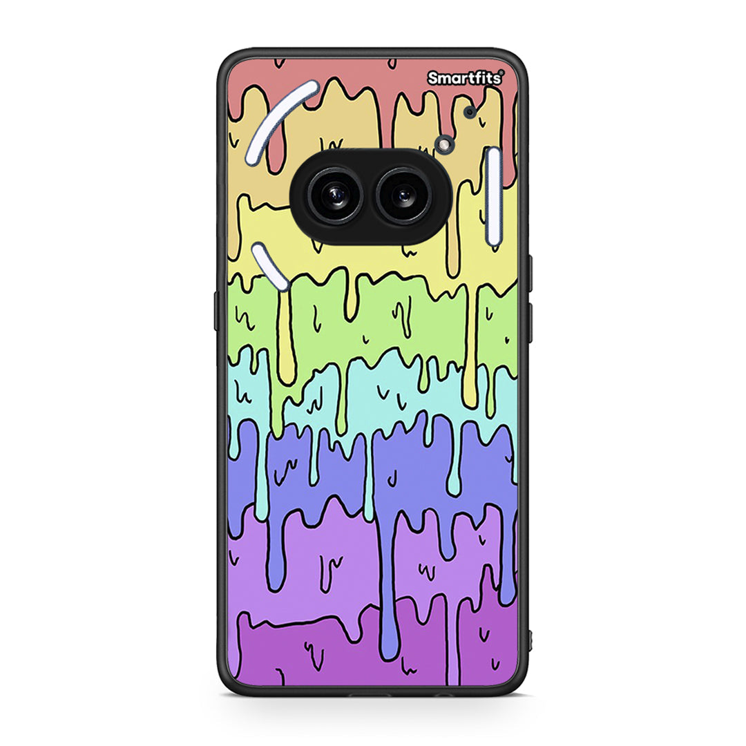 Nothing Phone 2a Melting Rainbow θήκη από τη Smartfits με σχέδιο στο πίσω μέρος και μαύρο περίβλημα | Smartphone case with colorful back and black bezels by Smartfits