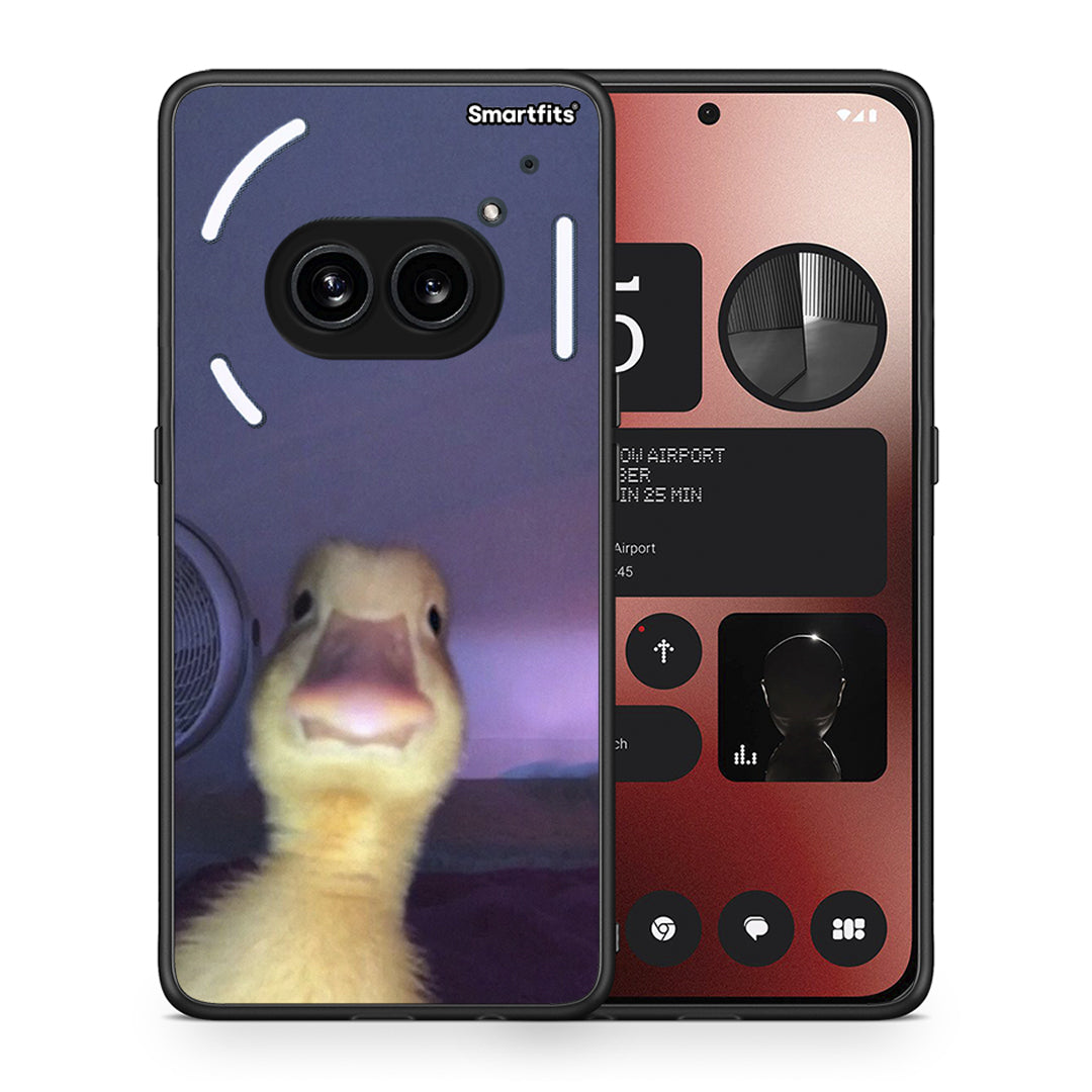 Θήκη Nothing Phone 2a Meme Duck από τη Smartfits με σχέδιο στο πίσω μέρος και μαύρο περίβλημα | Nothing Phone 2a Meme Duck case with colorful back and black bezels