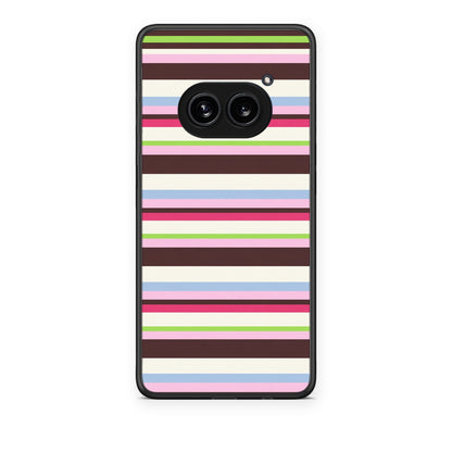 Θήκη Nothing Phone 2a Multicolour Horizontal Stripes από τη Smartfits με σχέδιο στο πίσω μέρος και μαύρο περίβλημα | Nothing Phone 2a Multicolour Horizontal Stripes case with colorful back and black bezels
