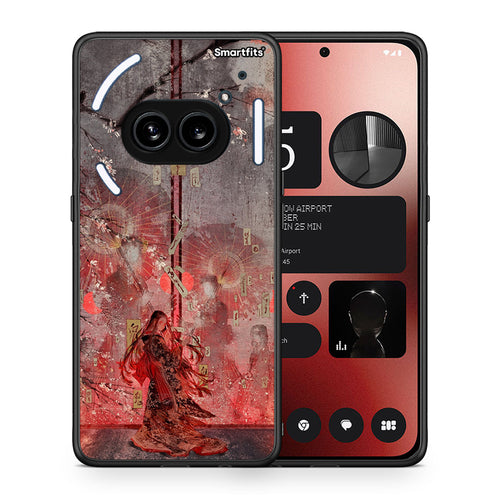 Θήκη Nothing Phone 2a Nezuko Kamado από τη Smartfits με σχέδιο στο πίσω μέρος και μαύρο περίβλημα | Nothing Phone 2a Nezuko Kamado case with colorful back and black bezels