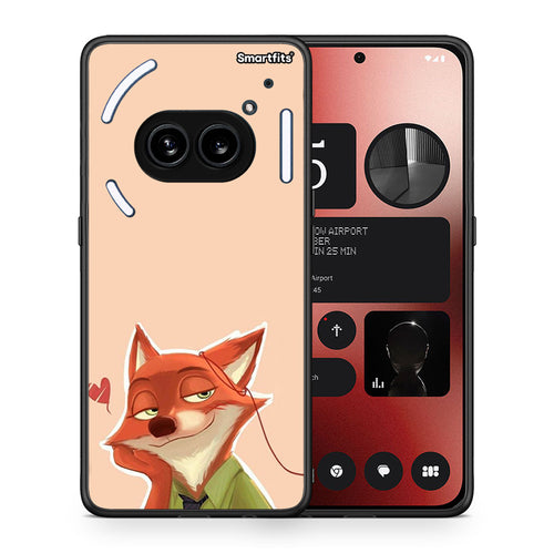 Θήκη Nothing Phone 2a Nick Wilde And Judy Hopps Love 1 από τη Smartfits με σχέδιο στο πίσω μέρος και μαύρο περίβλημα | Nothing Phone 2a Nick Wilde And Judy Hopps Love 1 case with colorful back and black bezels