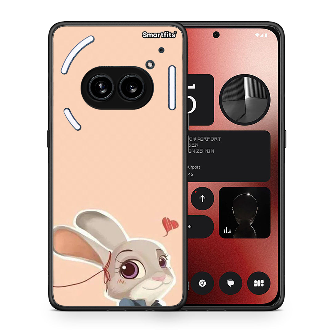 Θήκη Nothing Phone 2a Nick Wilde And Judy Hopps Love 2 από τη Smartfits με σχέδιο στο πίσω μέρος και μαύρο περίβλημα | Nothing Phone 2a Nick Wilde And Judy Hopps Love 2 case with colorful back and black bezels