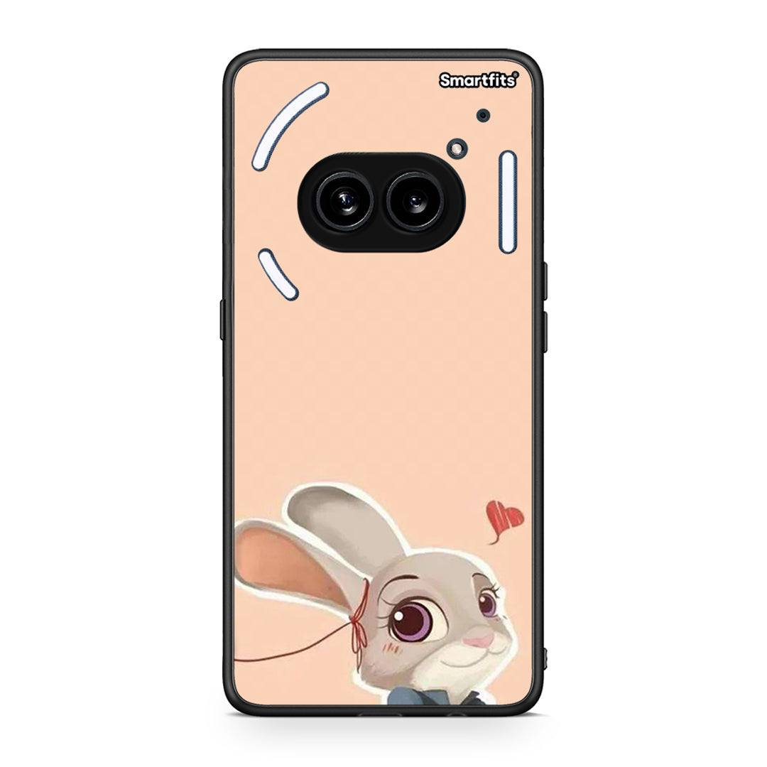 Nothing Phone 2a Nick Wilde And Judy Hopps Love 2 θήκη από τη Smartfits με σχέδιο στο πίσω μέρος και μαύρο περίβλημα | Smartphone case with colorful back and black bezels by Smartfits