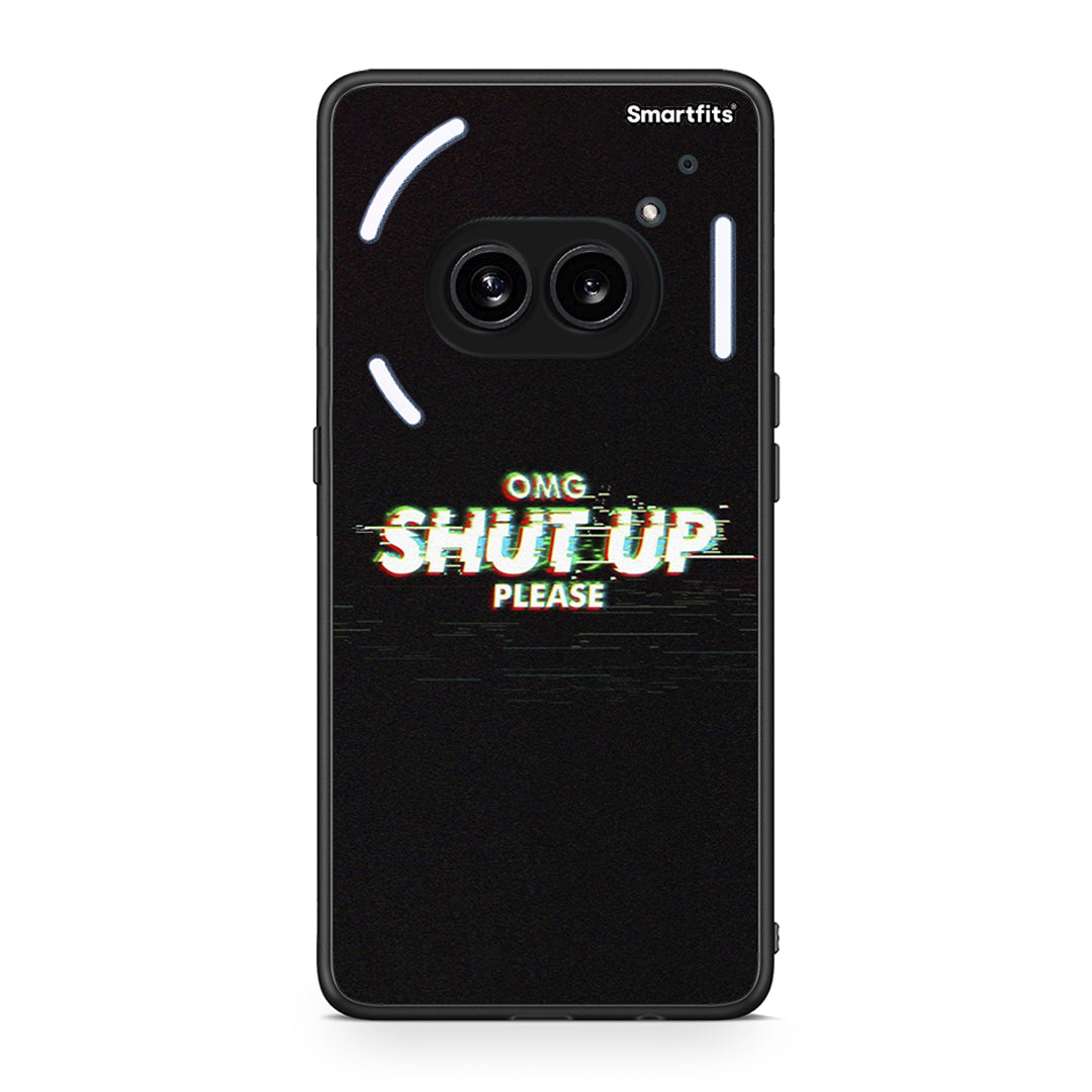 Nothing Phone 2a OMG ShutUp θήκη από τη Smartfits με σχέδιο στο πίσω μέρος και μαύρο περίβλημα | Smartphone case with colorful back and black bezels by Smartfits