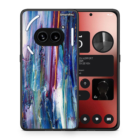 Θήκη Nothing Phone 2a Winter Paint από τη Smartfits με σχέδιο στο πίσω μέρος και μαύρο περίβλημα | Nothing Phone 2a Winter Paint case with colorful back and black bezels