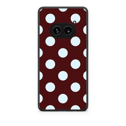 Θήκη Nothing Phone 2a Pale Blue Large Polka Dots on Burgundy από τη Smartfits με σχέδιο στο πίσω μέρος και μαύρο περίβλημα | Nothing Phone 2a Pale Blue Large Polka Dots on Burgundy case with colorful back and black bezels