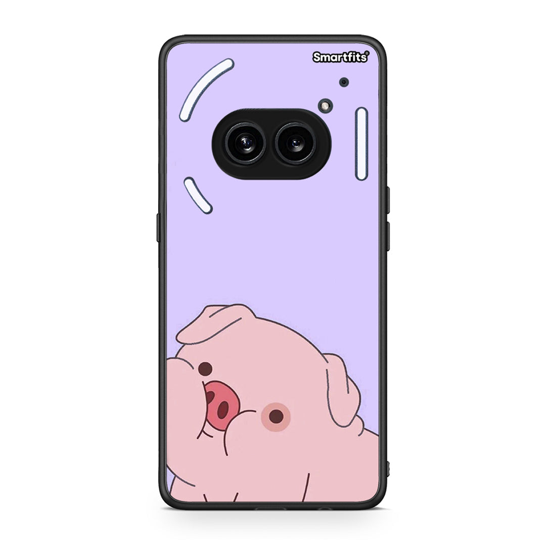 Nothing Phone 2a Pig Love 2 Θήκη Αγίου Βαλεντίνου από τη Smartfits με σχέδιο στο πίσω μέρος και μαύρο περίβλημα | Smartphone case with colorful back and black bezels by Smartfits