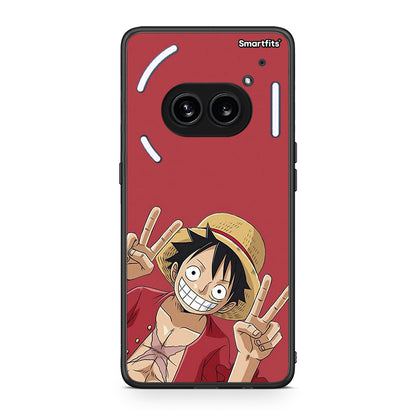 Nothing Phone 2a Pirate Luffy Θήκη από τη Smartfits με σχέδιο στο πίσω μέρος και μαύρο περίβλημα | Smartphone case with colorful back and black bezels by Smartfits
