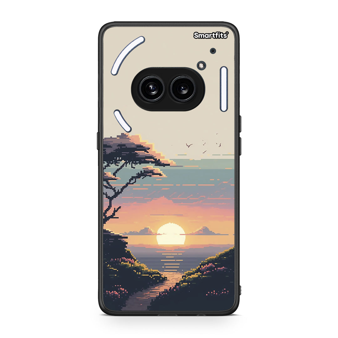 Nothing Phone 2a Pixel Sunset Θήκη από τη Smartfits με σχέδιο στο πίσω μέρος και μαύρο περίβλημα | Smartphone case with colorful back and black bezels by Smartfits