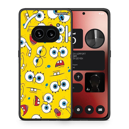 Θήκη Nothing Phone 2a Sponge PopArt από τη Smartfits με σχέδιο στο πίσω μέρος και μαύρο περίβλημα | Nothing Phone 2a Sponge PopArt case with colorful back and black bezels