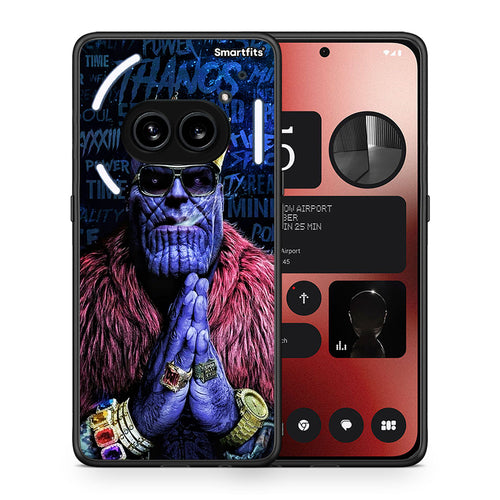 Θήκη Nothing Phone 2a Thanos PopArt από τη Smartfits με σχέδιο στο πίσω μέρος και μαύρο περίβλημα | Nothing Phone 2a Thanos PopArt case with colorful back and black bezels