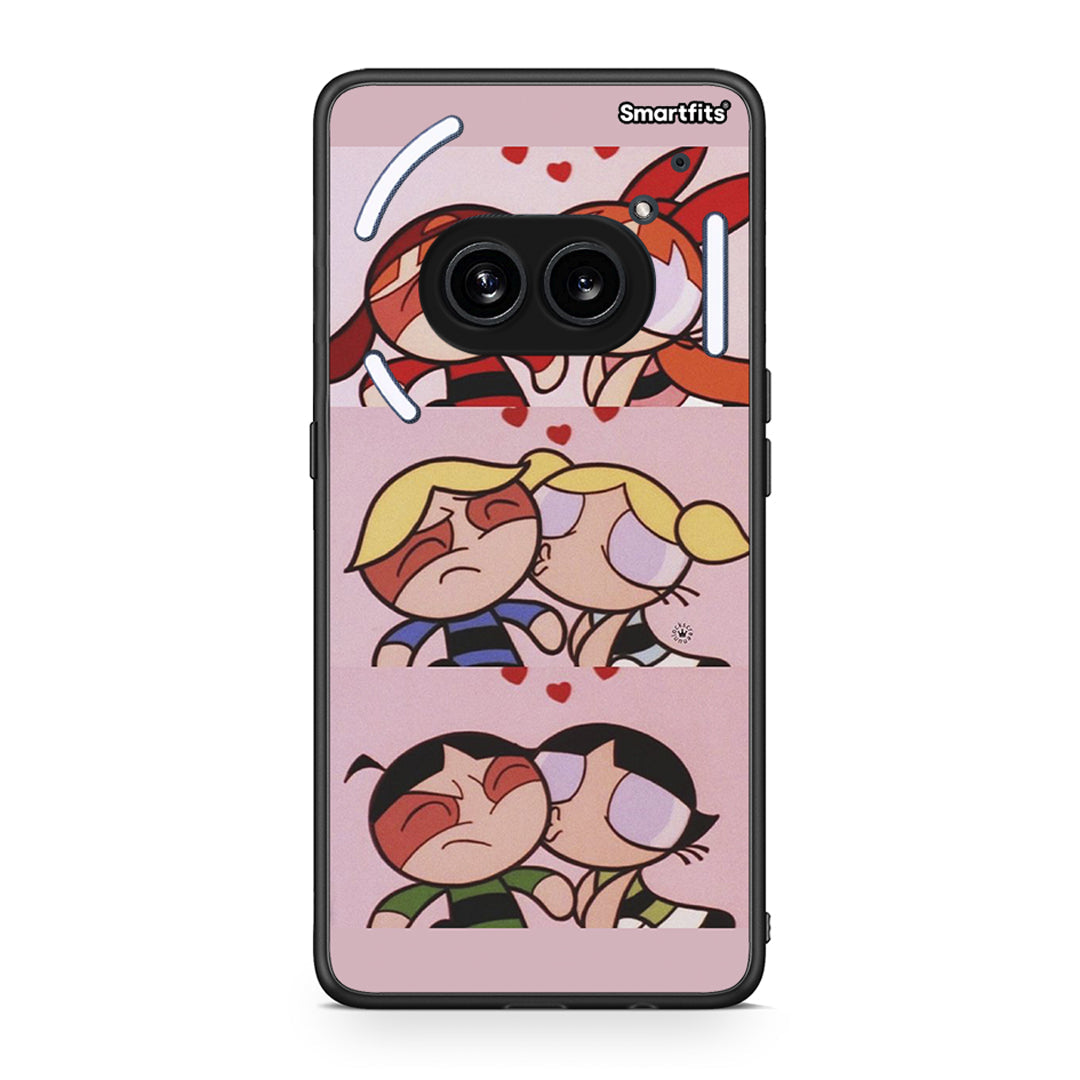 Nothing Phone 2a Puff Love Θήκη Αγίου Βαλεντίνου από τη Smartfits με σχέδιο στο πίσω μέρος και μαύρο περίβλημα | Smartphone case with colorful back and black bezels by Smartfits
