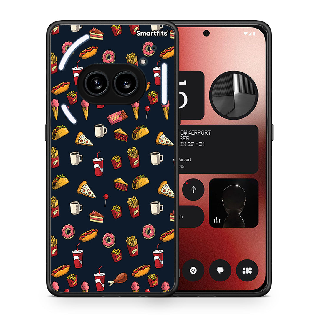 Θήκη Nothing Phone 2a Hungry Random από τη Smartfits με σχέδιο στο πίσω μέρος και μαύρο περίβλημα | Nothing Phone 2a Hungry Random case with colorful back and black bezels