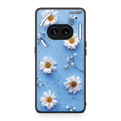 Nothing Phone 2a Real Daisies θήκη από τη Smartfits με σχέδιο στο πίσω μέρος και μαύρο περίβλημα | Smartphone case with colorful back and black bezels by Smartfits