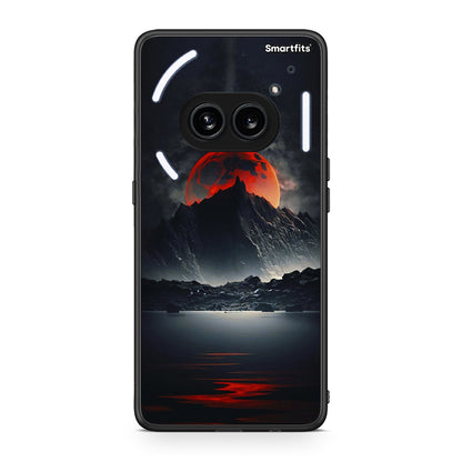 Nothing Phone 2a Red Full Moon θήκη από τη Smartfits με σχέδιο στο πίσω μέρος και μαύρο περίβλημα | Smartphone case with colorful back and black bezels by Smartfits