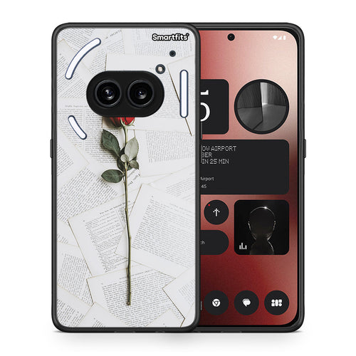 Θήκη Nothing Phone 2a Red Rose από τη Smartfits με σχέδιο στο πίσω μέρος και μαύρο περίβλημα | Nothing Phone 2a Red Rose case with colorful back and black bezels