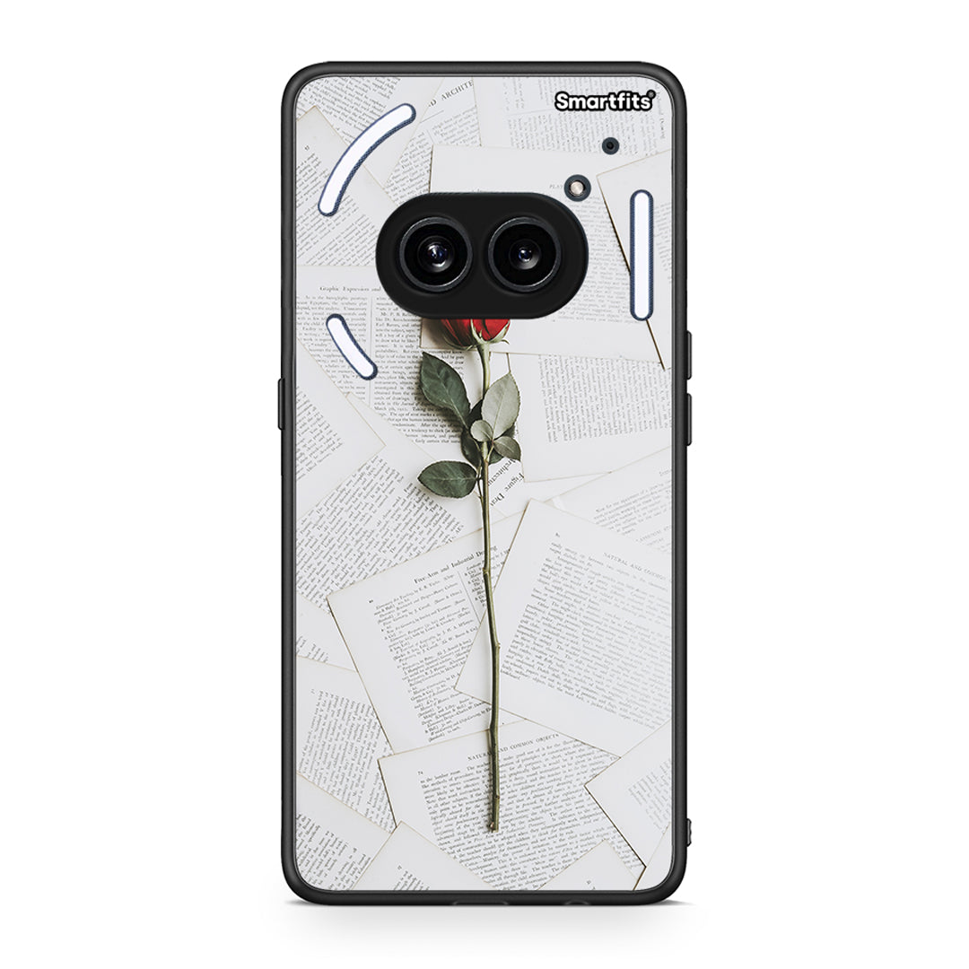 Nothing Phone 2a Red Rose θήκη από τη Smartfits με σχέδιο στο πίσω μέρος και μαύρο περίβλημα | Smartphone case with colorful back and black bezels by Smartfits