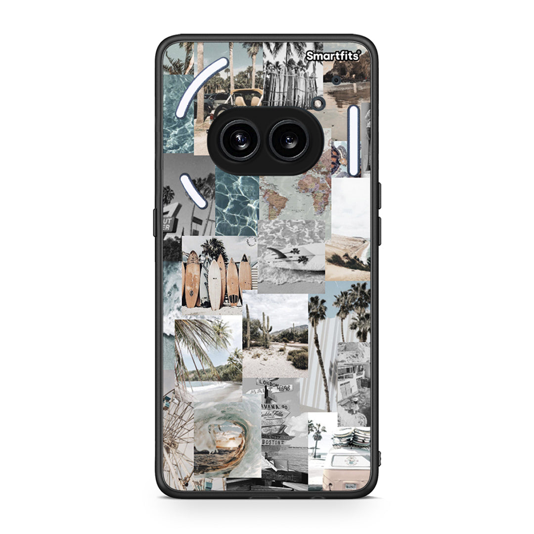 Nothing Phone 2a Retro Beach Life Θήκη από τη Smartfits με σχέδιο στο πίσω μέρος και μαύρο περίβλημα | Smartphone case with colorful back and black bezels by Smartfits