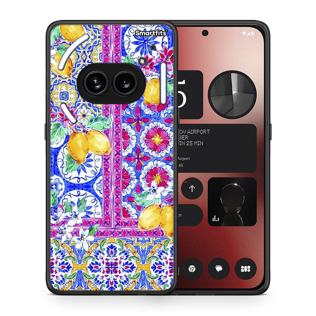 Θήκη Nothing Phone 2a Retro Spring από τη Smartfits με σχέδιο στο πίσω μέρος και μαύρο περίβλημα | Nothing Phone 2a Retro Spring case with colorful back and black bezels