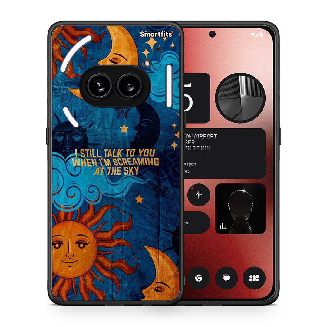 Θήκη Nothing Phone 2a Screaming Sky από τη Smartfits με σχέδιο στο πίσω μέρος και μαύρο περίβλημα | Nothing Phone 2a Screaming Sky case with colorful back and black bezels