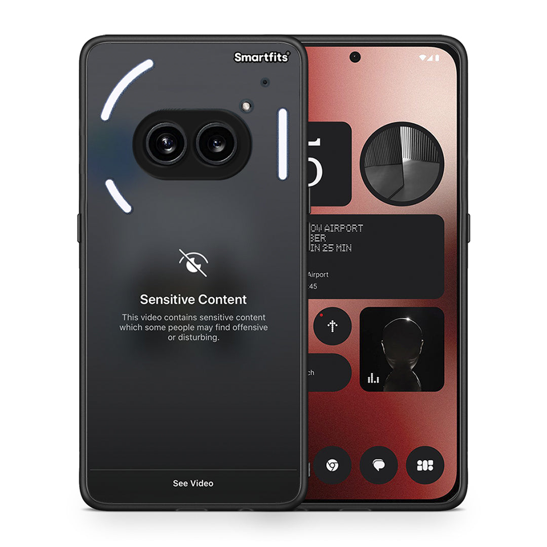 Θήκη Nothing Phone 2a Sensitive Content από τη Smartfits με σχέδιο στο πίσω μέρος και μαύρο περίβλημα | Nothing Phone 2a Sensitive Content case with colorful back and black bezels