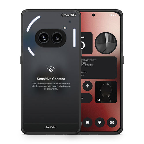 Θήκη Nothing Phone 2a Sensitive Content από τη Smartfits με σχέδιο στο πίσω μέρος και μαύρο περίβλημα | Nothing Phone 2a Sensitive Content case with colorful back and black bezels