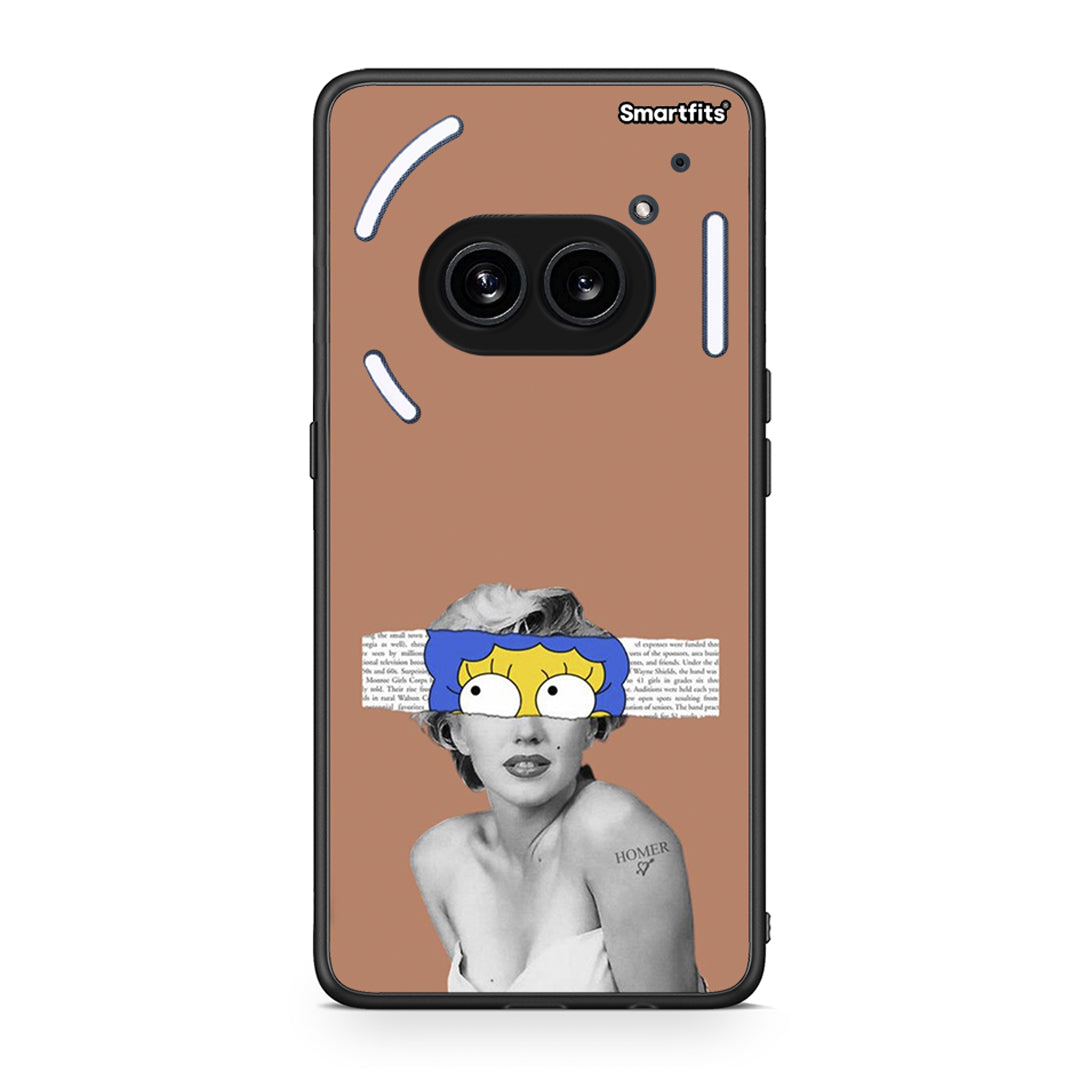 Nothing Phone 2a Sim Merilyn θήκη από τη Smartfits με σχέδιο στο πίσω μέρος και μαύρο περίβλημα | Smartphone case with colorful back and black bezels by Smartfits