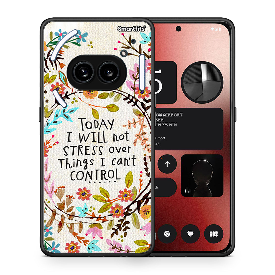 Θήκη Nothing Phone 2a Stress Over από τη Smartfits με σχέδιο στο πίσω μέρος και μαύρο περίβλημα | Nothing Phone 2a Stress Over case with colorful back and black bezels